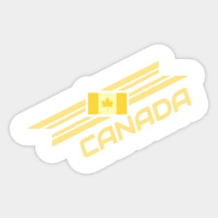 Minimalistic Gold Canada Flag Team Shirt Sticker